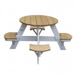Masuta Gradina Rotunda Maro Natur OZN pentru copii cu 4 locuri din lemn pentru Picnic si Activitati Masuta Gradina Rotunda Maro Natur OZN pentru copii cu 4 locuri din lemn pentru Picnic si Activitati